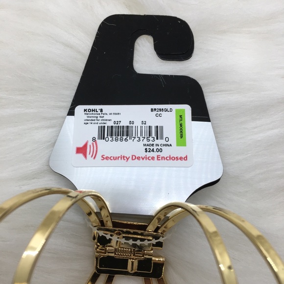 APT 9 NWT Gold Plated Hinged Cuff Bracelet - Picture 2 of 2